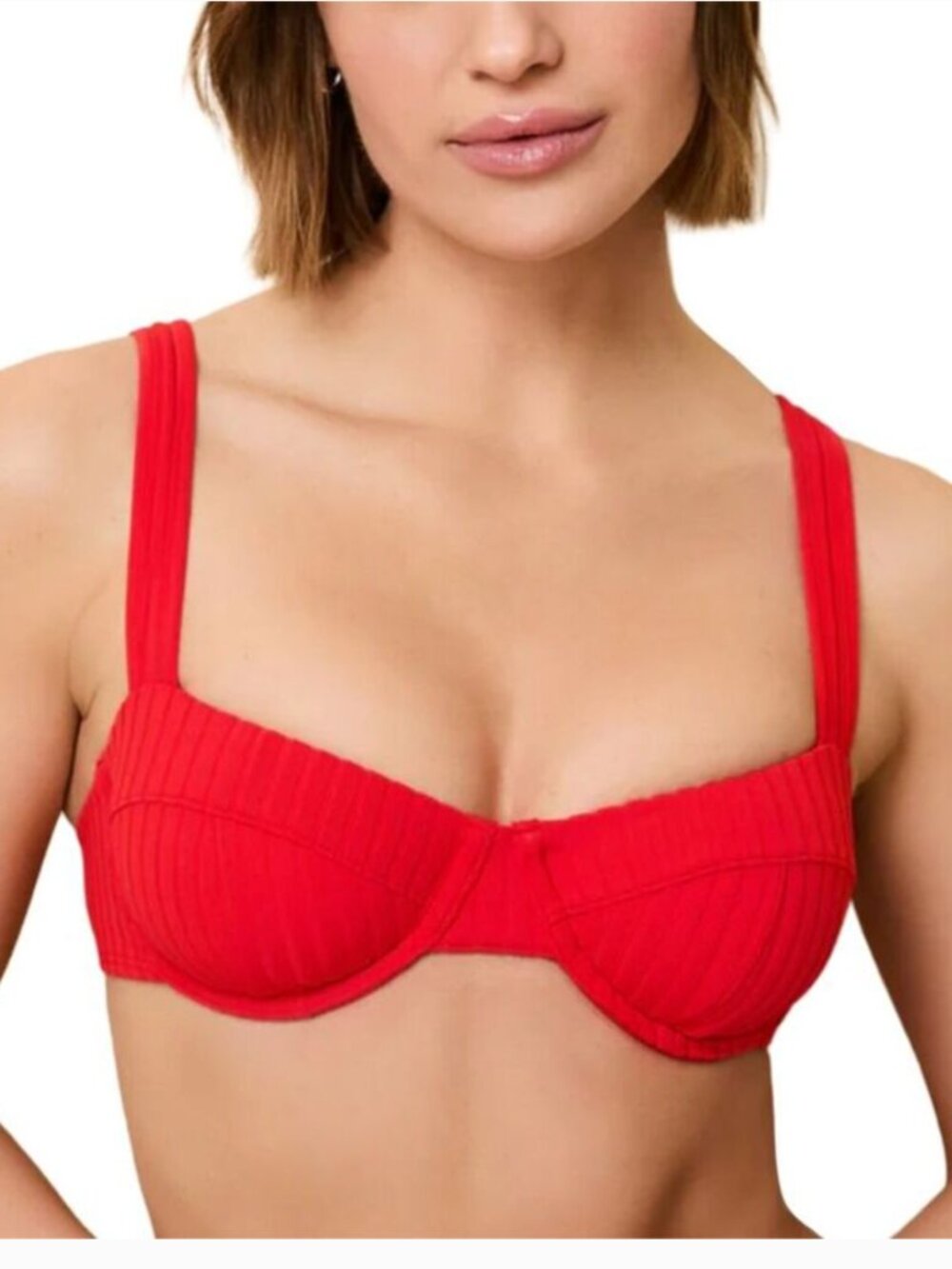 Solid & Striped Lilo Bikini Bottom + Top Lipstick Red